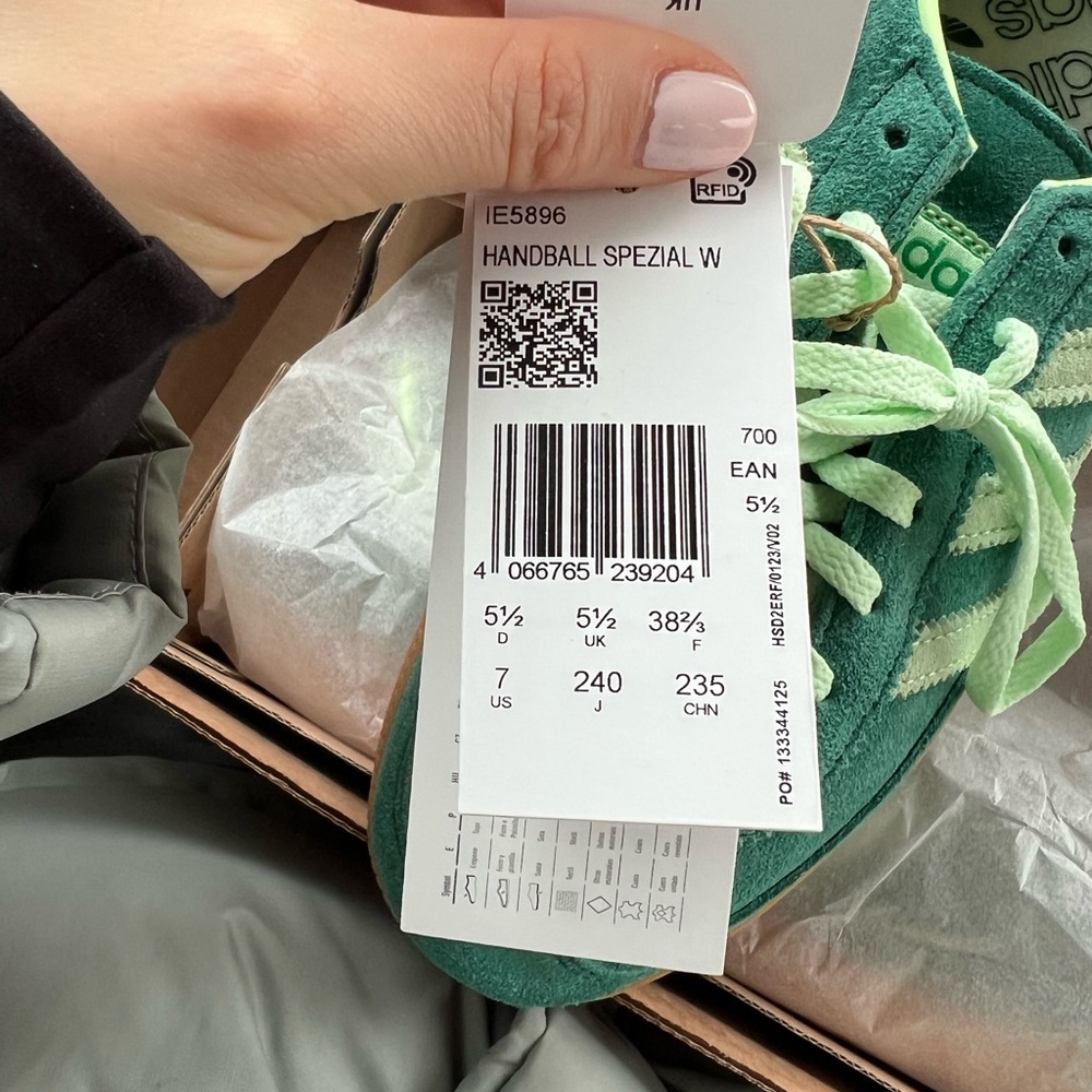 Adidas Spezial Green and Gum Sneakers - Picture 7 of 8